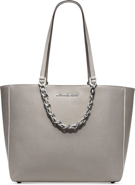 michael kors large hamilton specchio tote pearl grey|Women's Tote Bags .